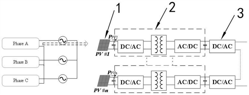 Topological structure of medium-voltage direct-hanging photovoltaic power generation system