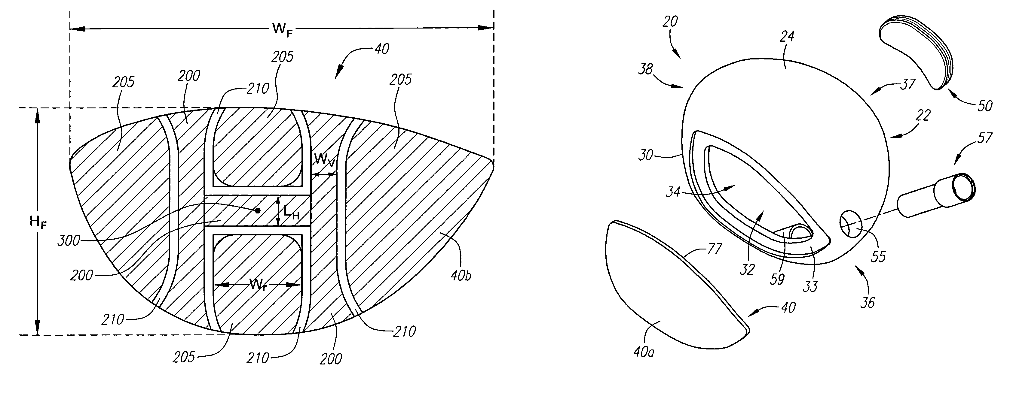 Golf club head with variable face thickness