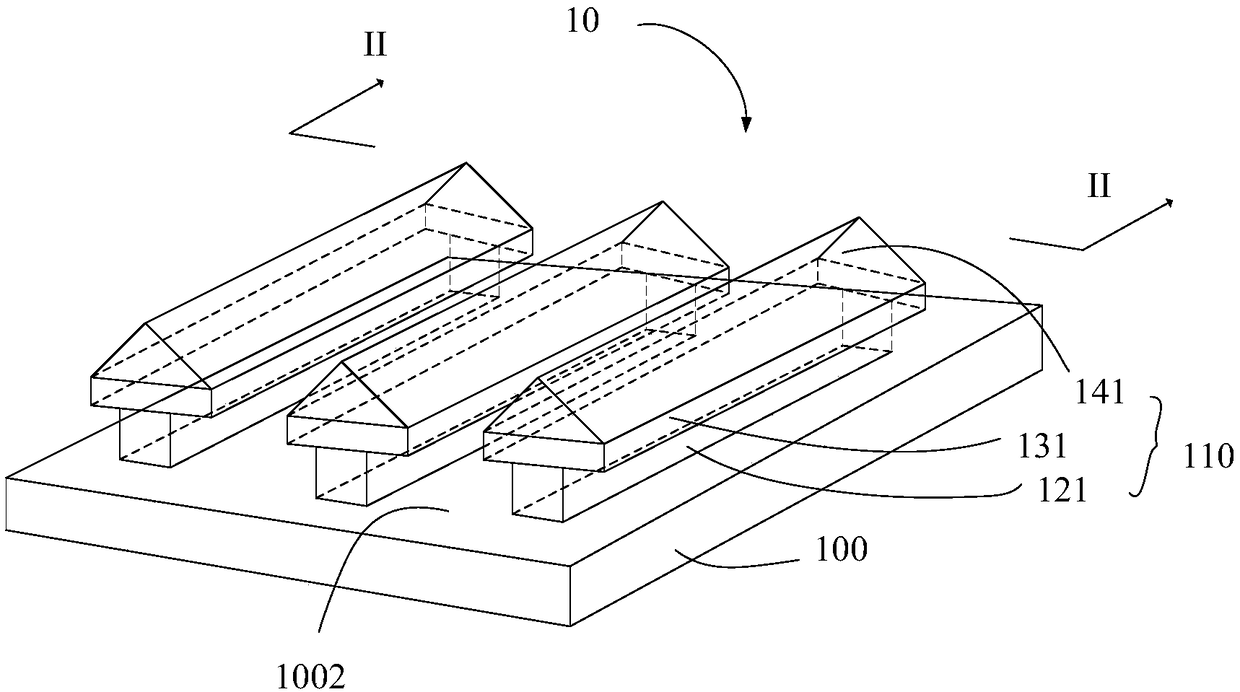 Pine tree-shaped metal nano-grating