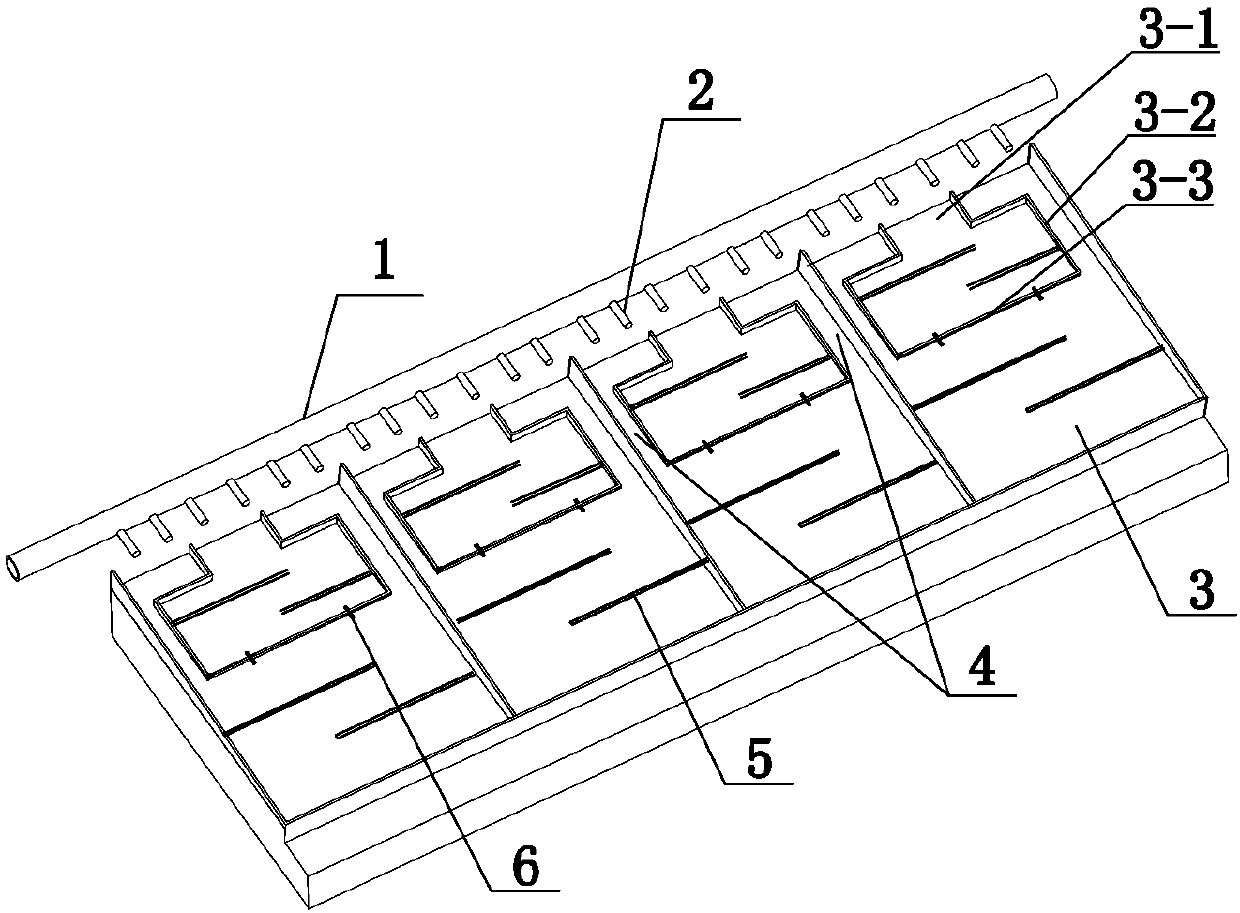 Flow guiding type ore drawing pond field and ore drawing method thereof
