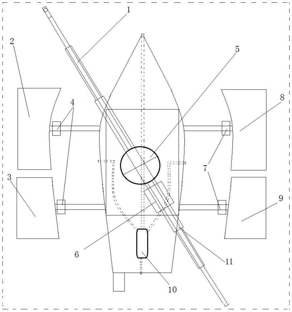 Shipborne self-balancing overwater crane for rescue of large seaplane and method thereof