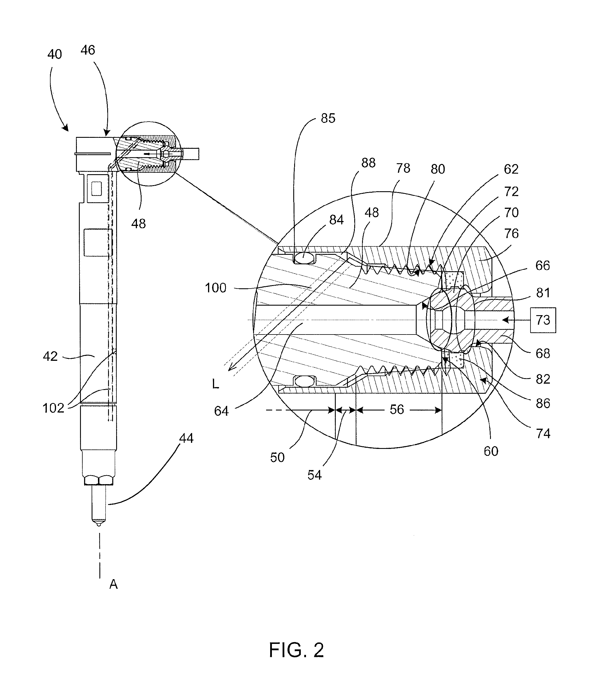 Connector arrangement for a fluid system