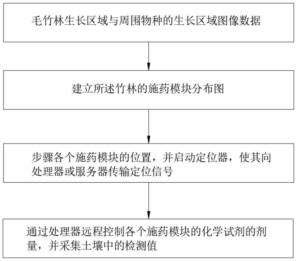 Chemical prevention and control evaluation system and method for moso bamboo expansion