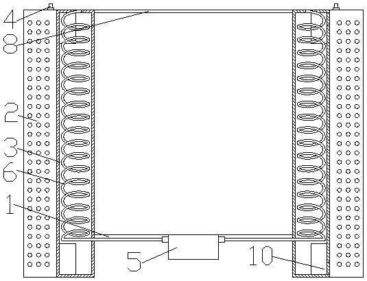 Computer noiseless heat dissipation shell and heat dissipation method