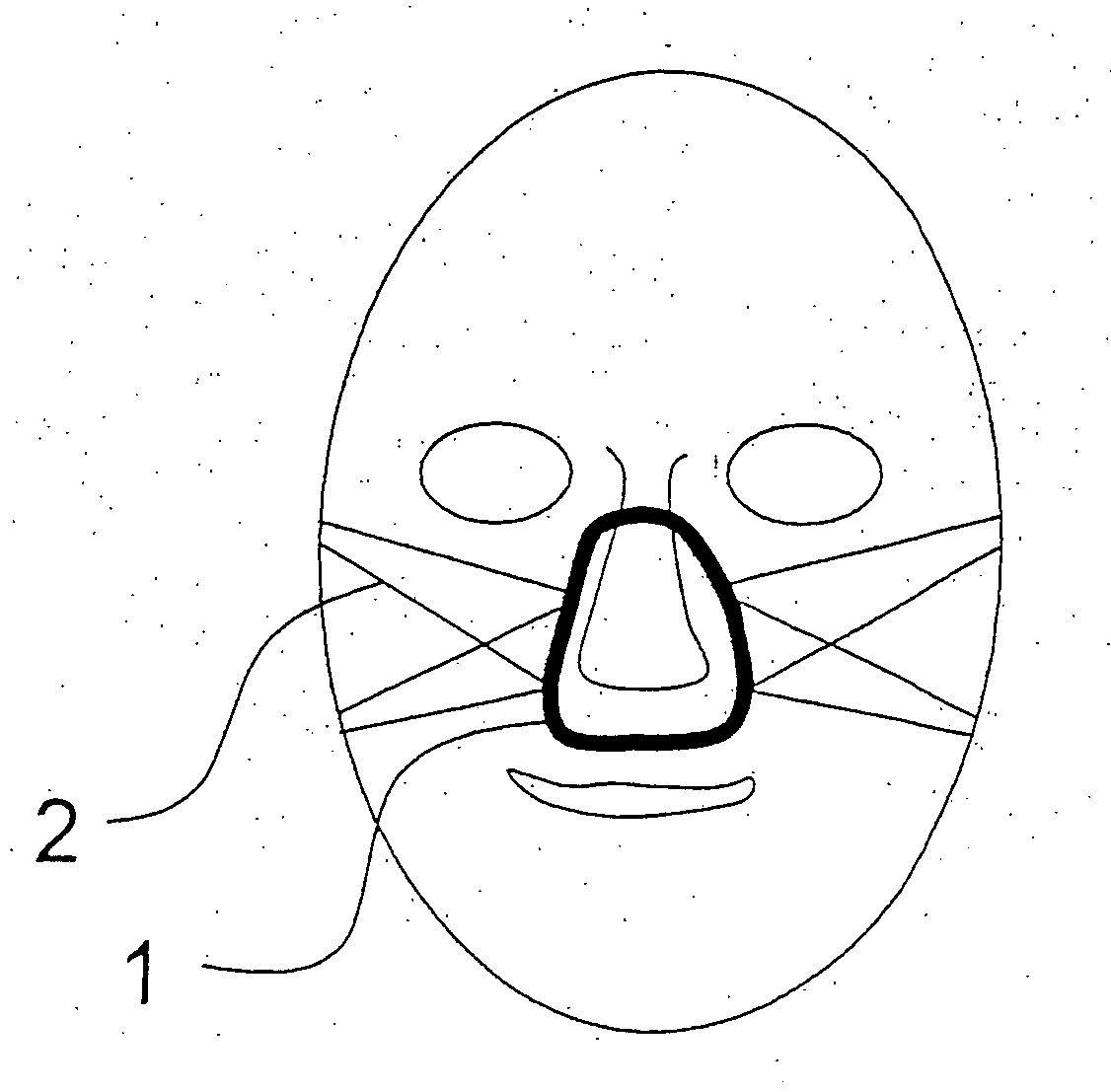 Breathing mask with an adhesive seal
