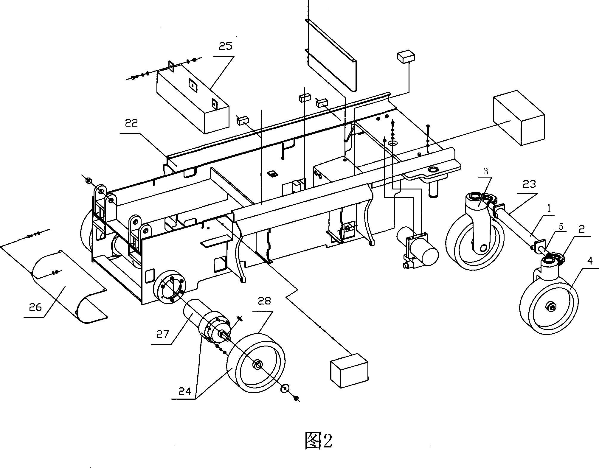 High-altitude operation platform with steering device