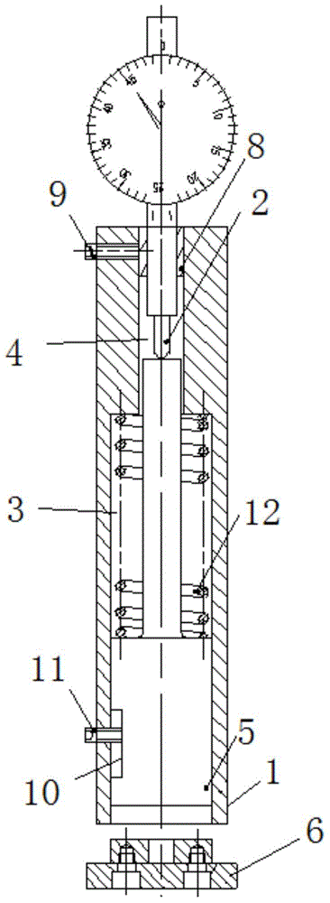 Water pump water seal height detection device and detection method thereof