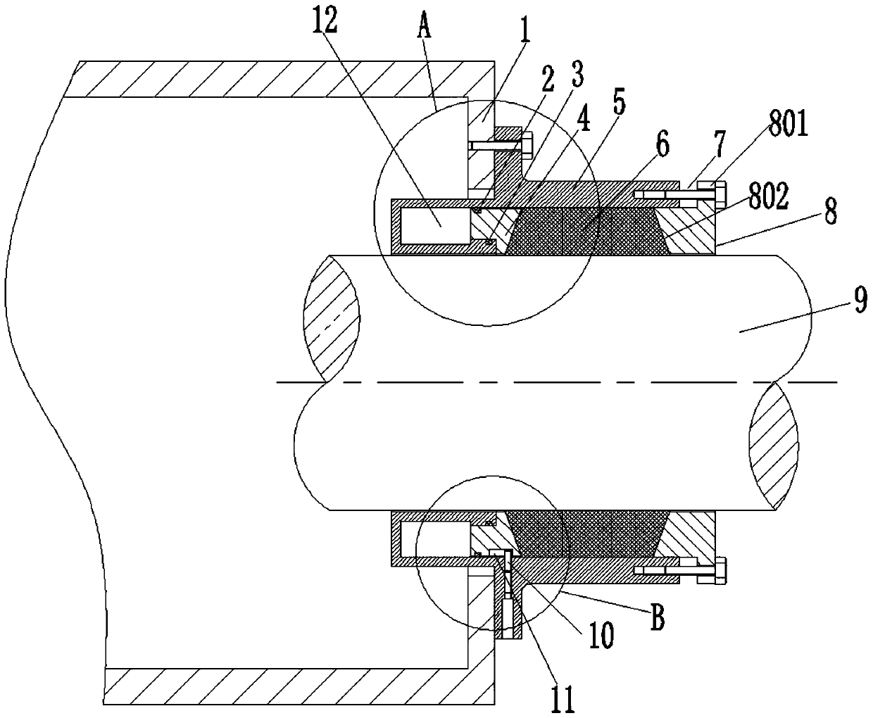 Thermal force compression sealing device