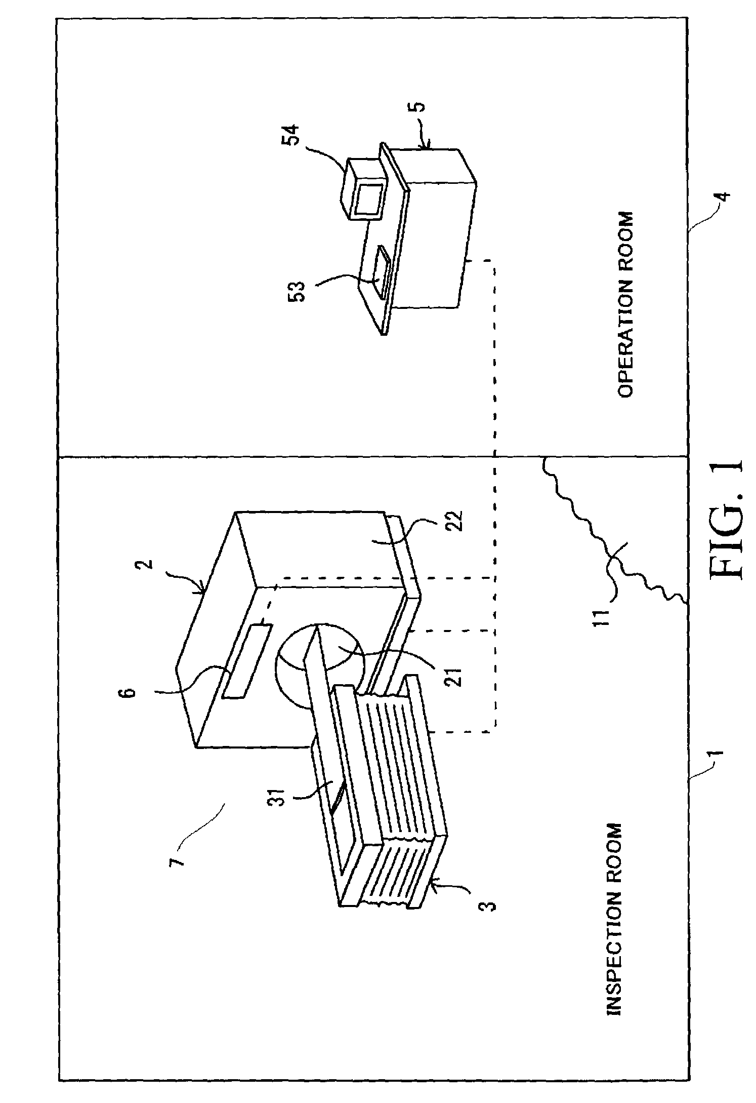 X-ray CT apparatus having a display to display information inputted from a remote operator console