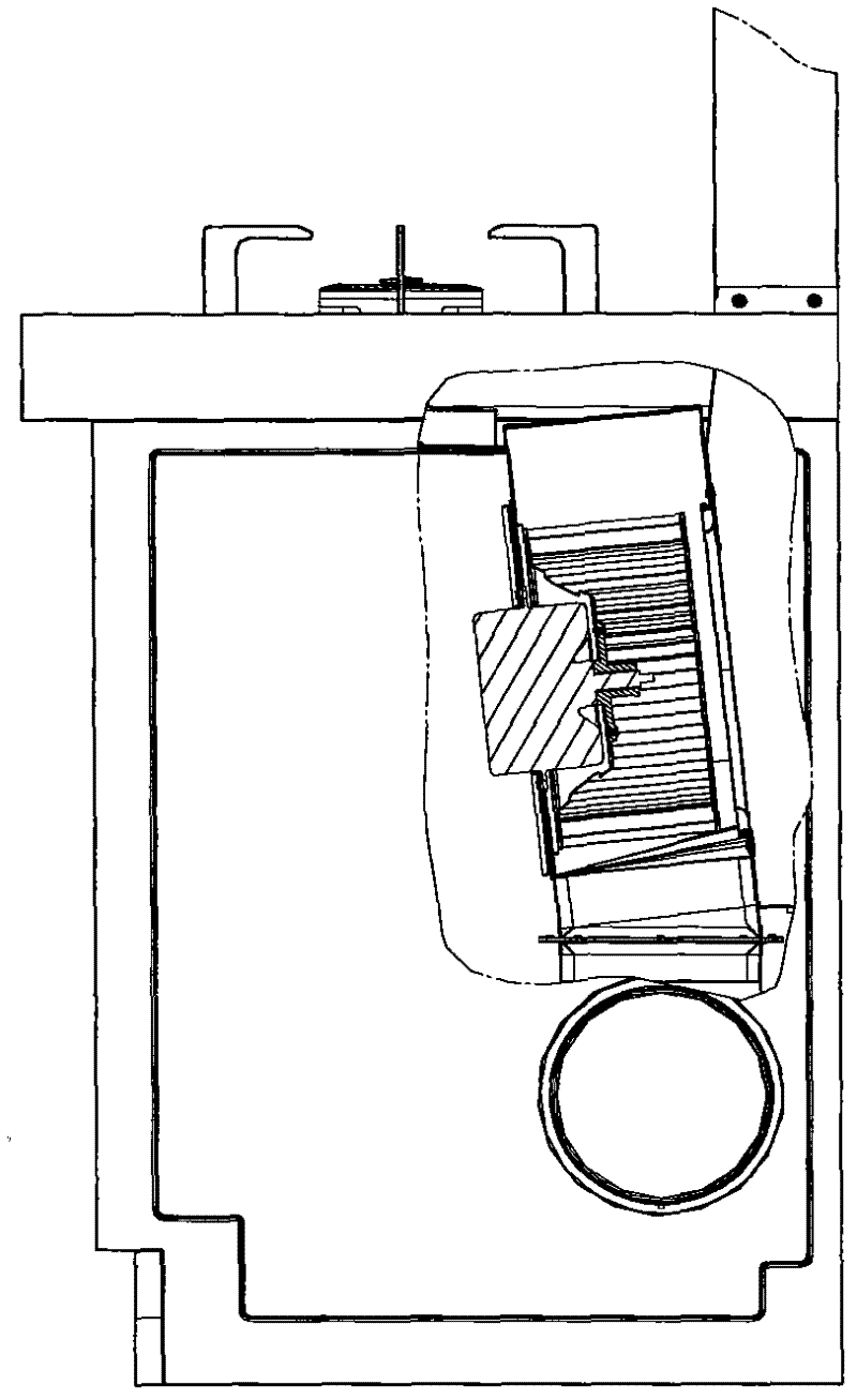 Centrifugal fan volute for oil fume purification device