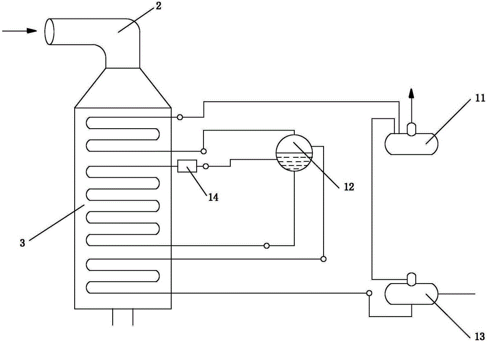 Power generation system using waste heat of coke oven crude gas