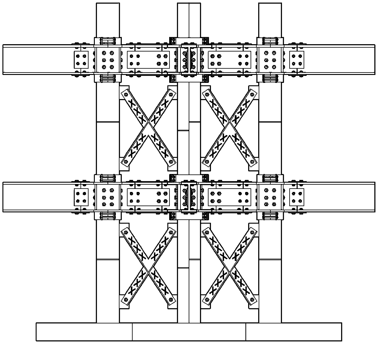 Multi-layer energy-dissipating concrete-filled steel tube composite column with spliced ​​split panels