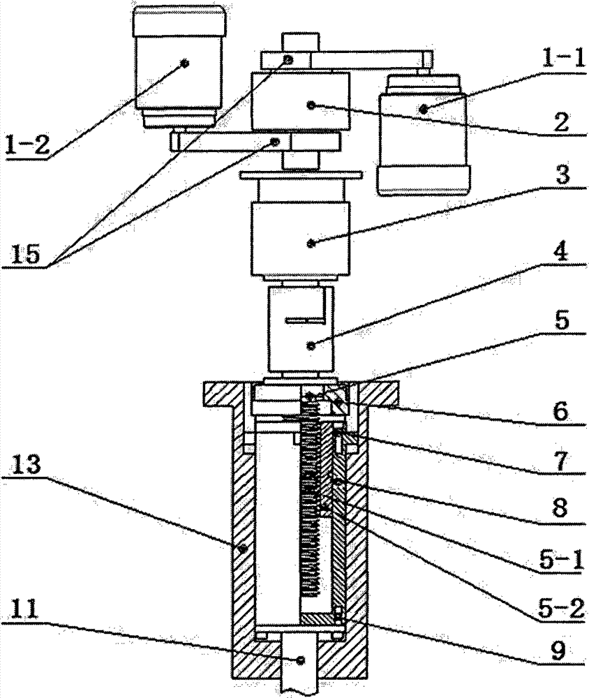Extrusion blow molding machine-head-and-die-orifice gap electrical adjustment device and realization method and application thereof