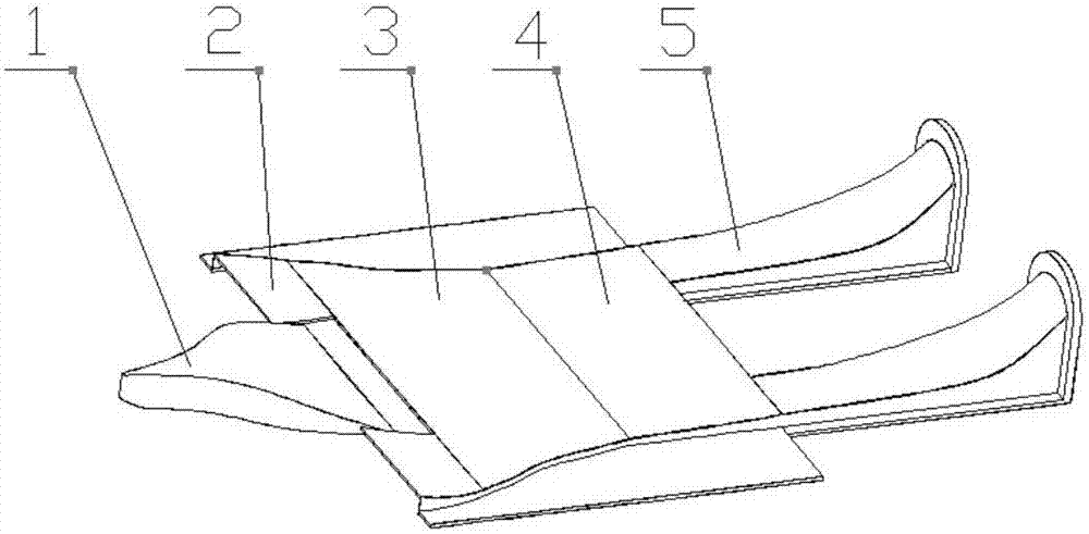 A fsae racing curved air outlet diffuser