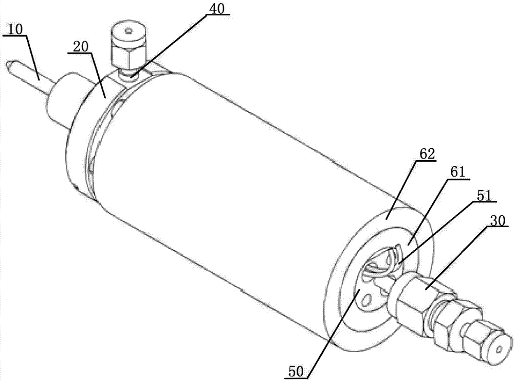 A transmission line and chromatographic mass spectrometry system