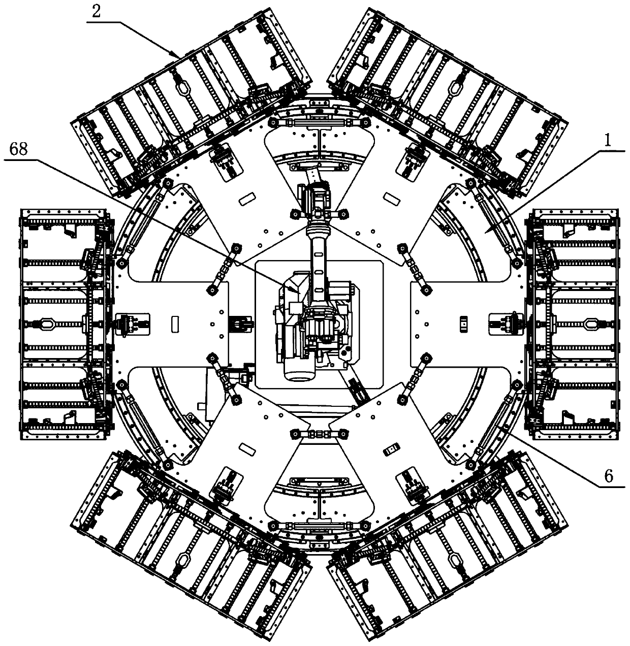 Method of automatic device for rapidly switching fixture modules