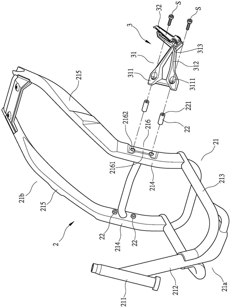 Foot rest lever structure for motorcycle