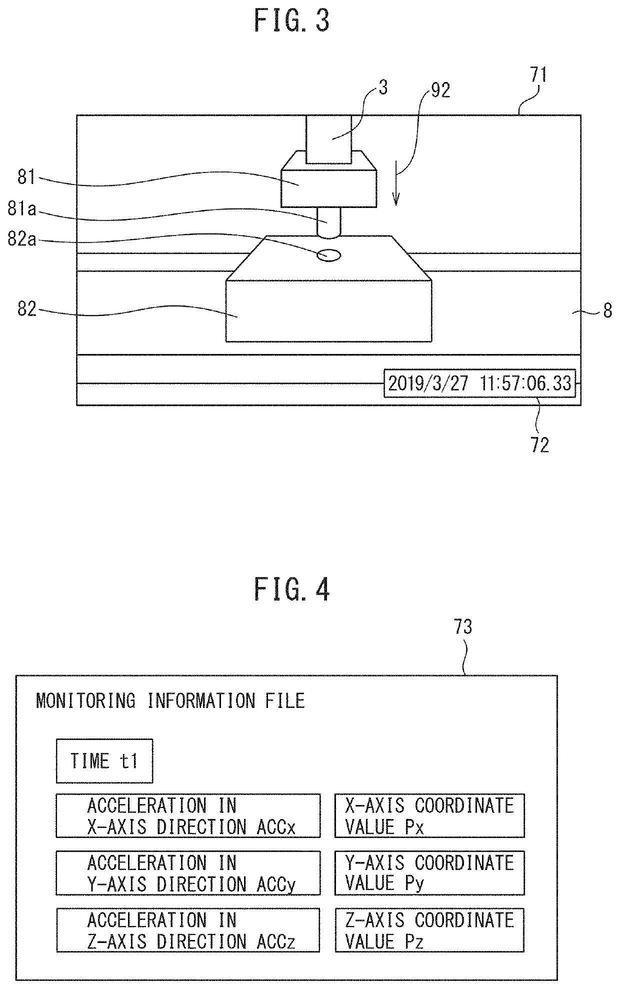 Monitor device provided with camera for capturing motion image of motion of robot device