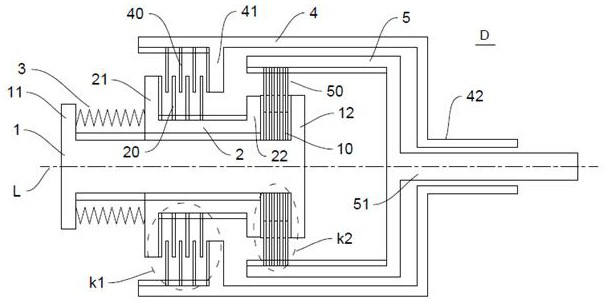 Gear shifting mechanism and two-gear transmission device