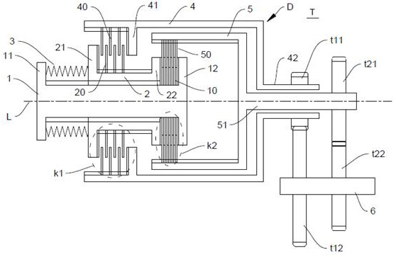 Gear shifting mechanism and two-gear transmission device