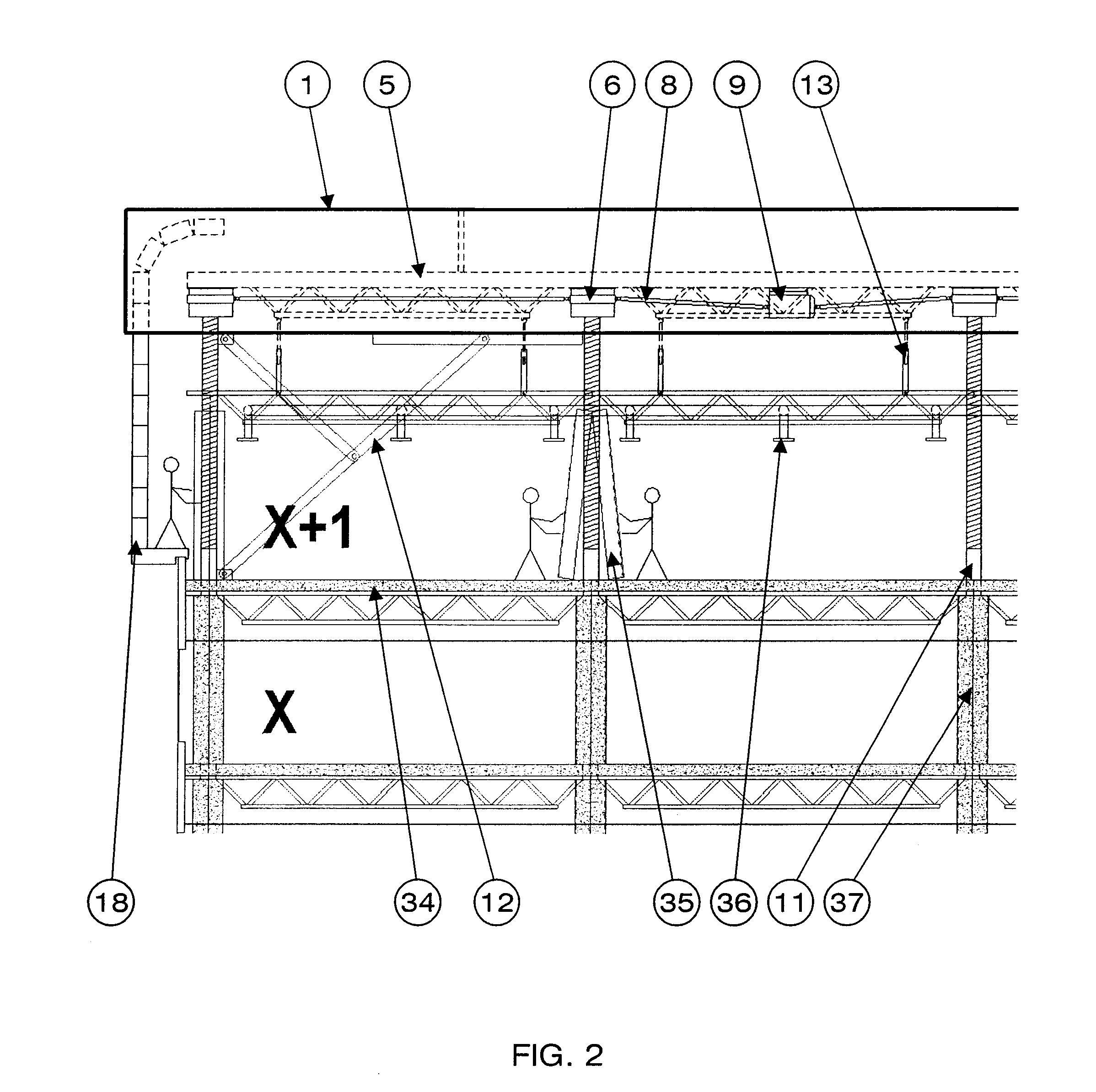 Construction system and method for multi-floor buildings