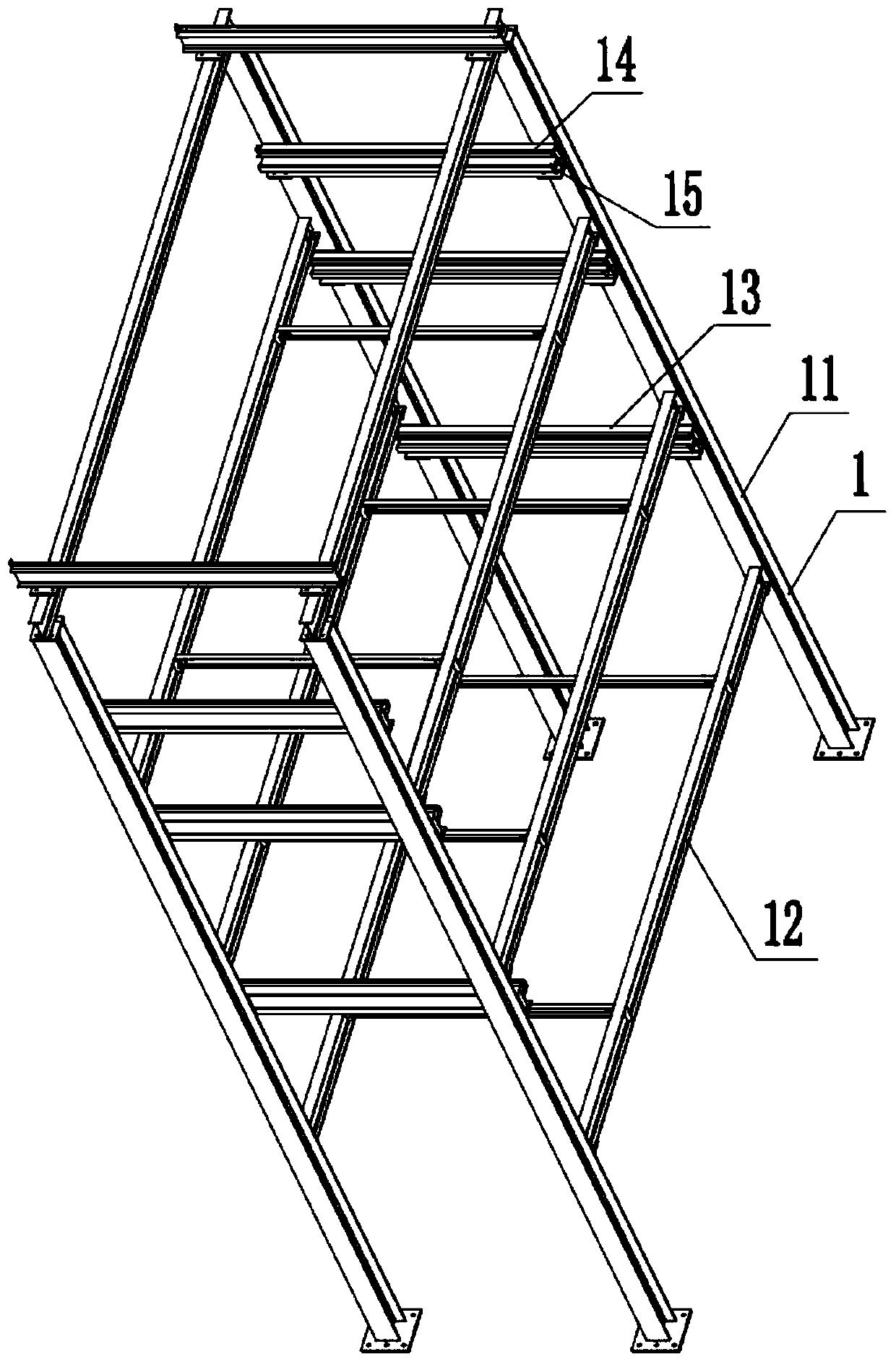 Multi-layer pulling combined movable frame stereo parking equipment and parking method thereof