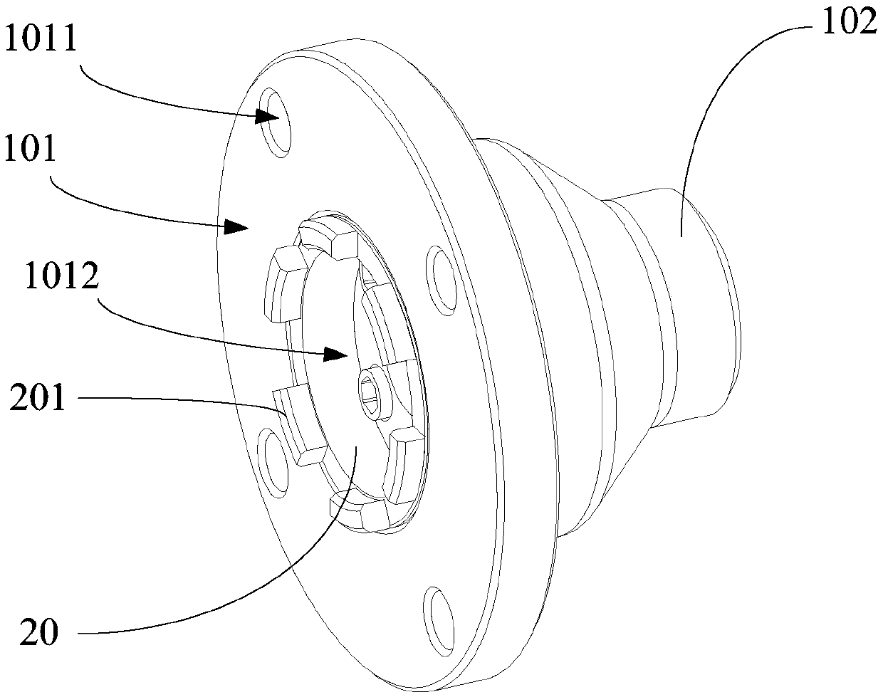 Detection device of drive axle flange