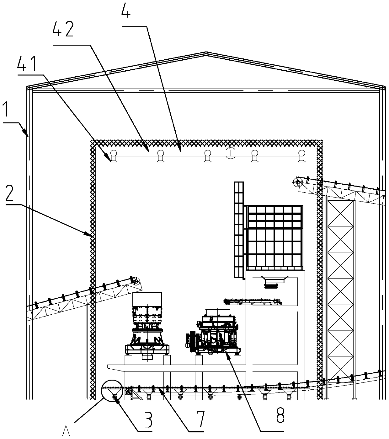 Double-layer isolating negative-pressure dust-proof system