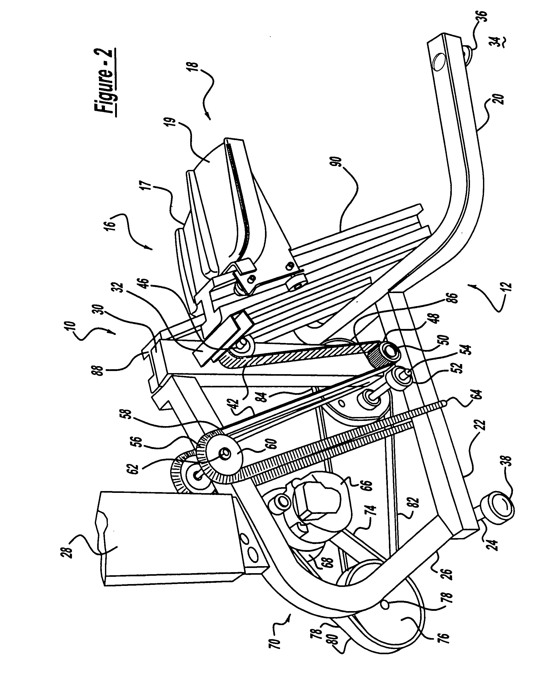 Stairclimber apparatus pedal mechanism