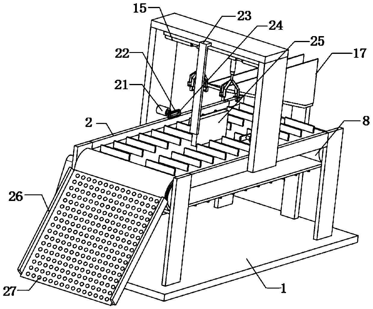 Bagged food conveying and detecting device