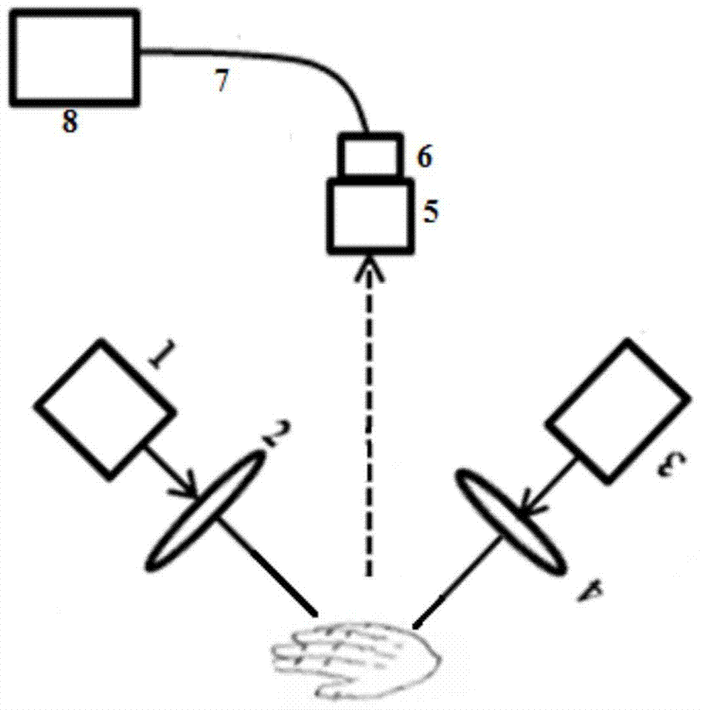 Multi-parameter detection method and device for biological tissue blood flow, blood oxygen and blood volume