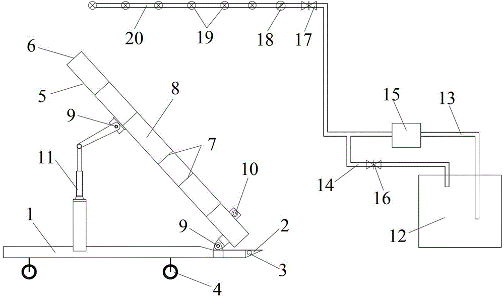 Indoor analog experiment device for roadbed slope erosion