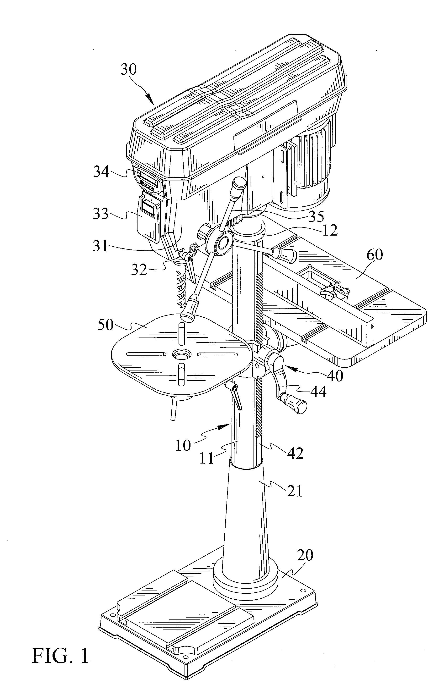 Drill Press with Pivotable Table