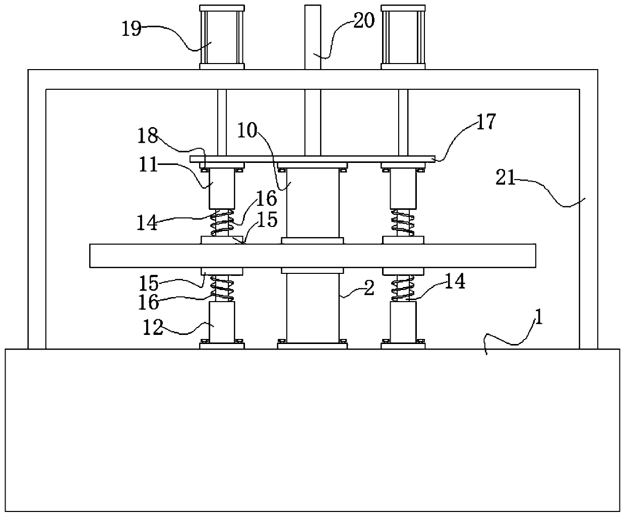 Glass punching device facilitating positioning and processing