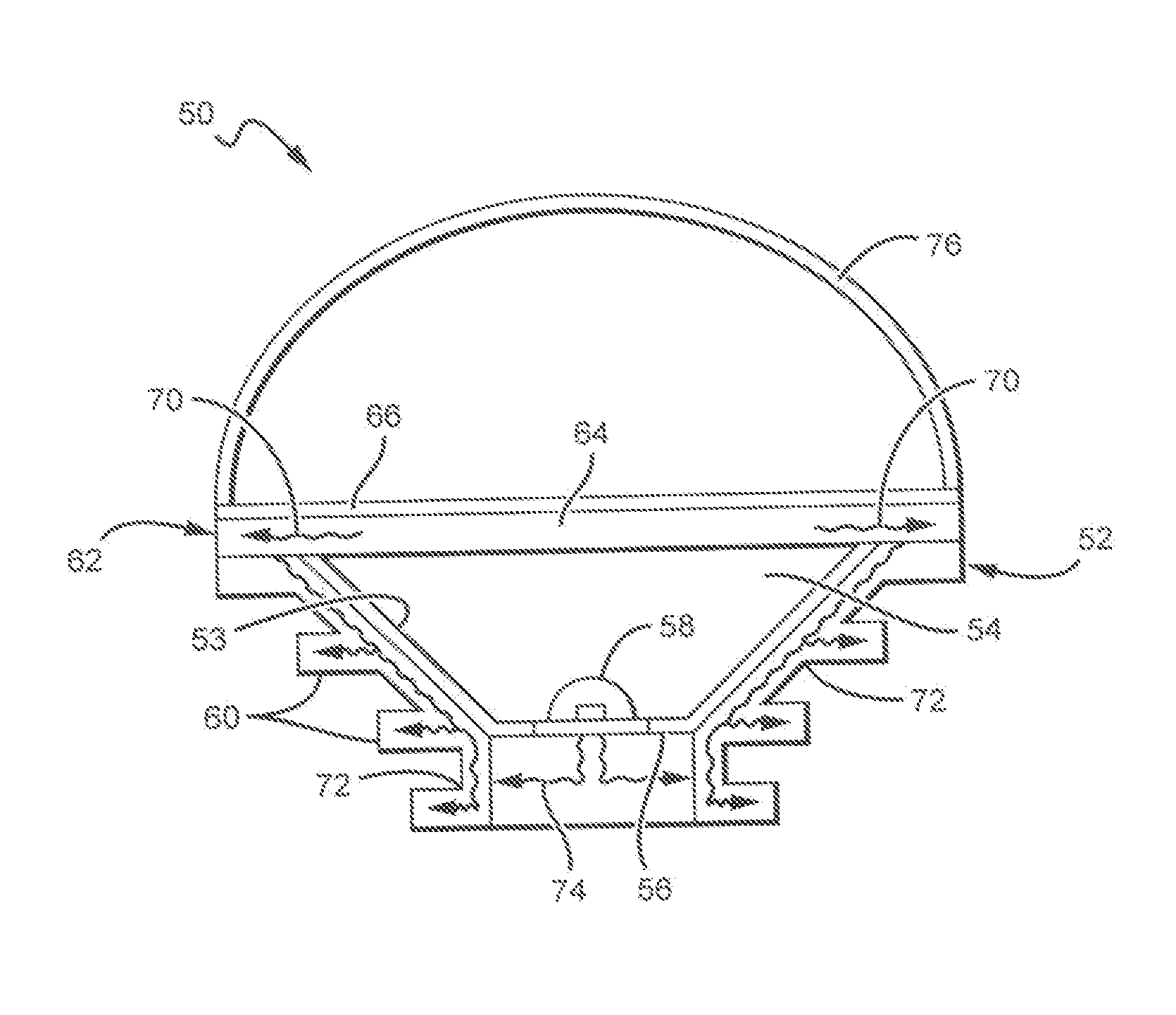 LED lamp with active cooling element