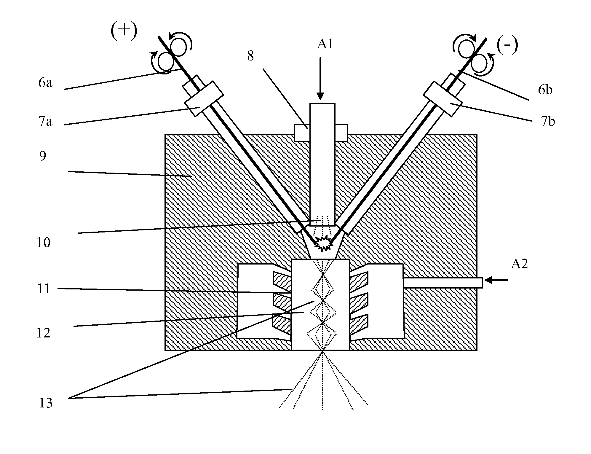 Apparatus for producing refractory compound powders