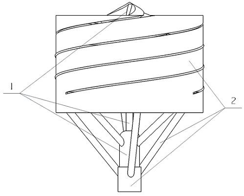 A wheel hub inducer matched with a support column