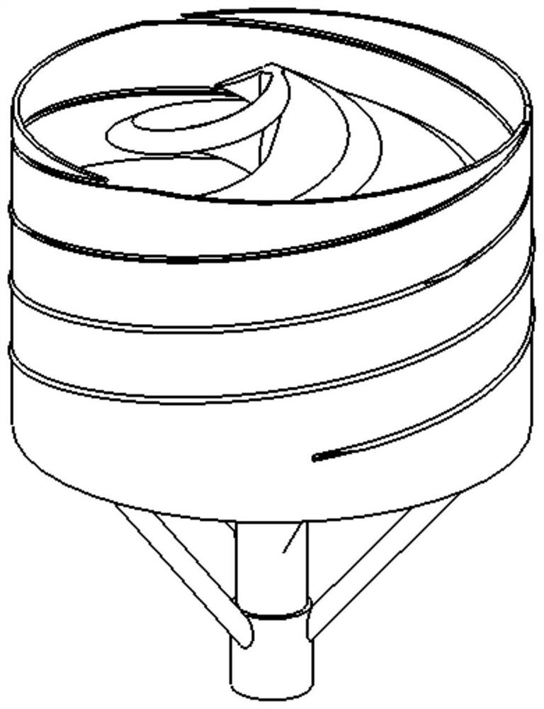 A wheel hub inducer matched with a support column