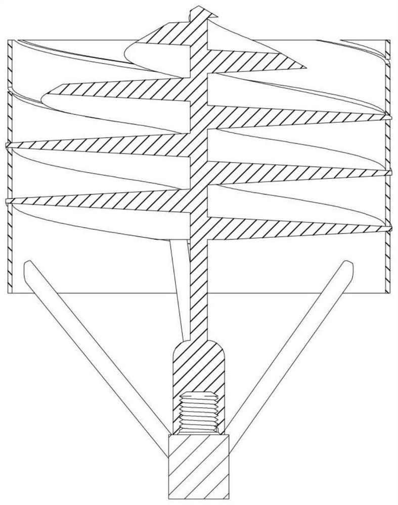 A wheel hub inducer matched with a support column