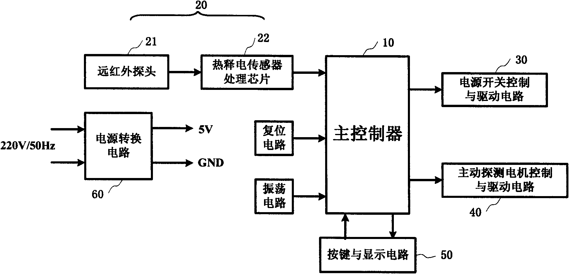 Automatic intelligent-induction electricity-saving switch and induction method thereof