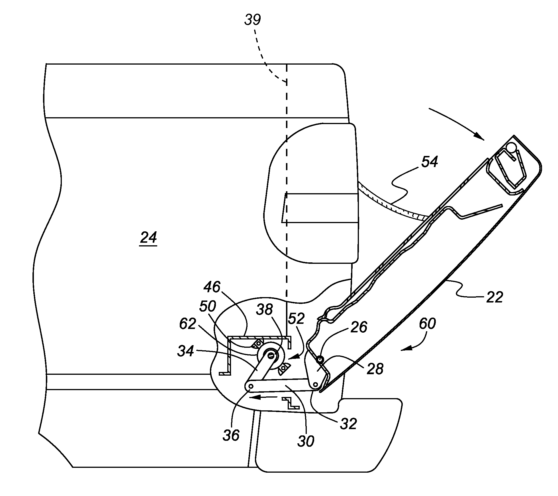 Vehicle tailgate movement assist mechanism using lever driven rotary damper