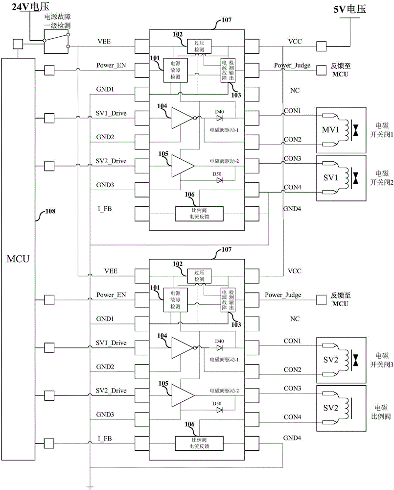 Electromagnetic valve drive circuit for fuel gas system