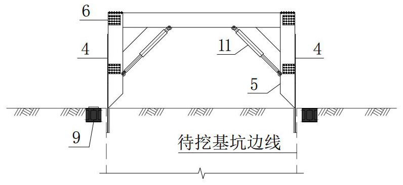 A foundation pit support system and its construction method