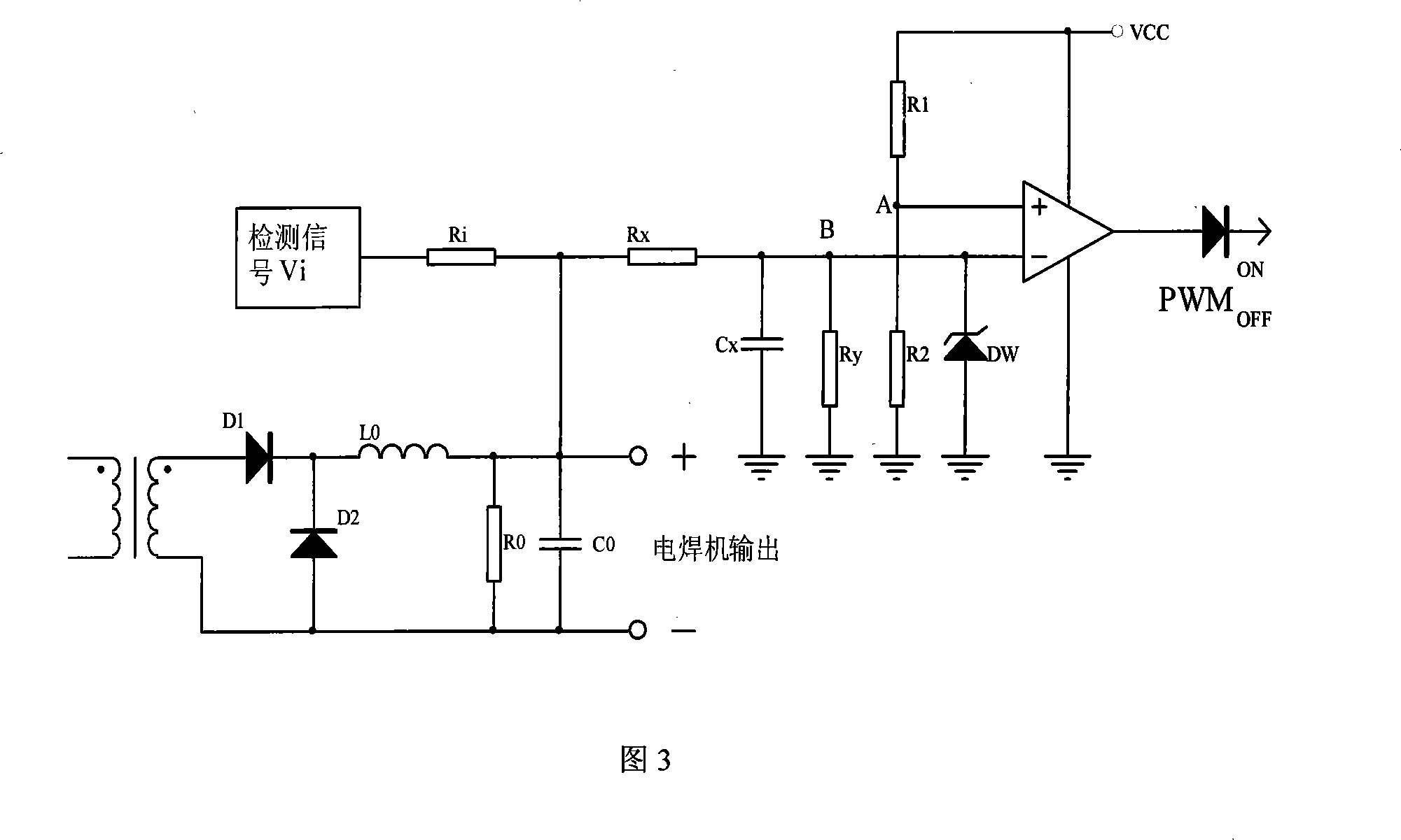 Short-circuit protection circuit of direct-current welding machine