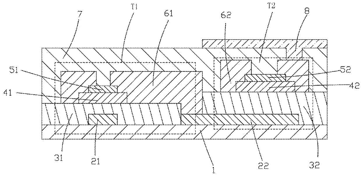 TFT backplate structure and manufacture method thereof