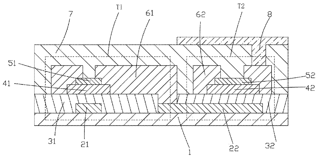 TFT backplate structure and manufacture method thereof