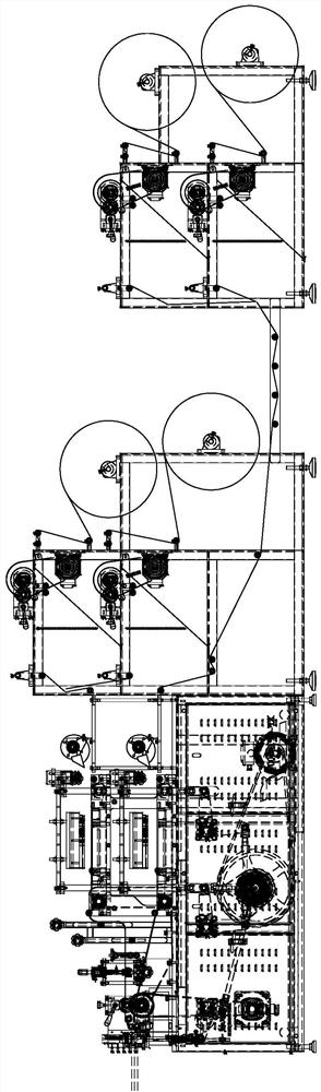 Paired film glove production line