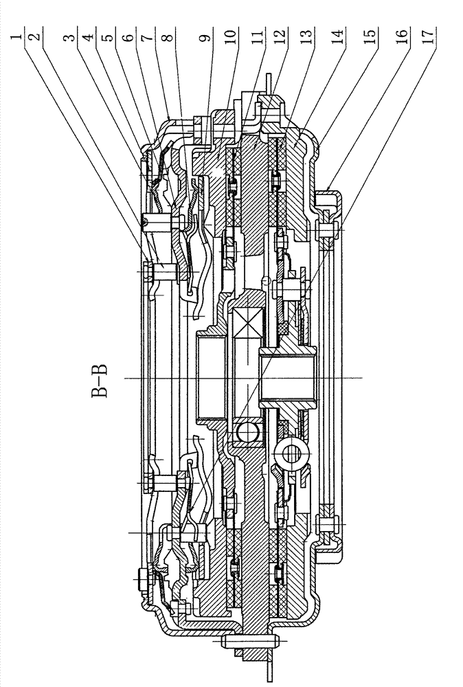 Dry friction type double clutch of automatic transmission