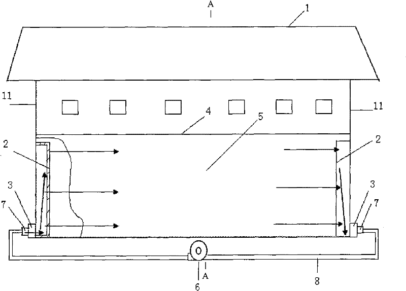 Granary lateral ventilation method and system thereof