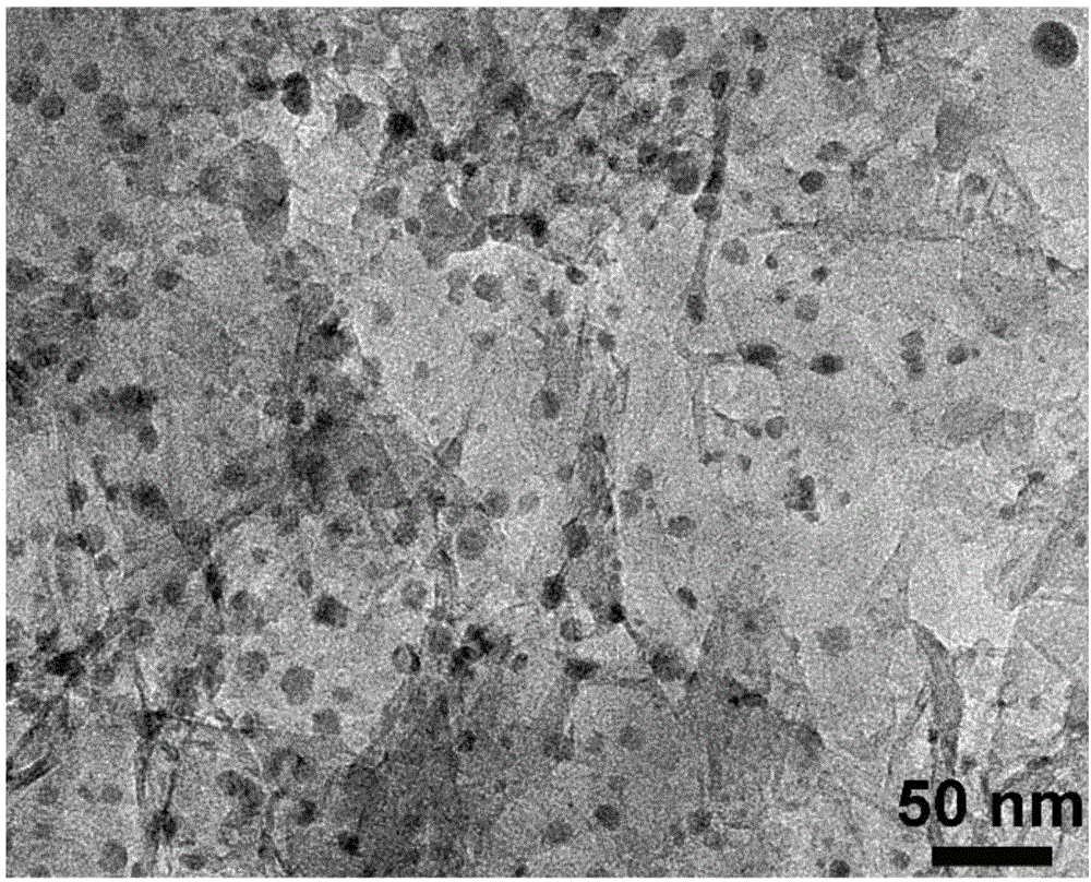 Preparation method for metal nanoparticle-loaded nitrogen-doped porous graphene